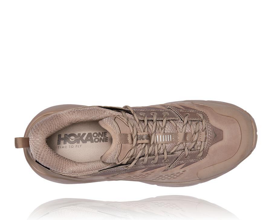 Trail Shoes Womens - Hoka One One Kaha Low GORE-TEX - Beige - GHUEIRP-80